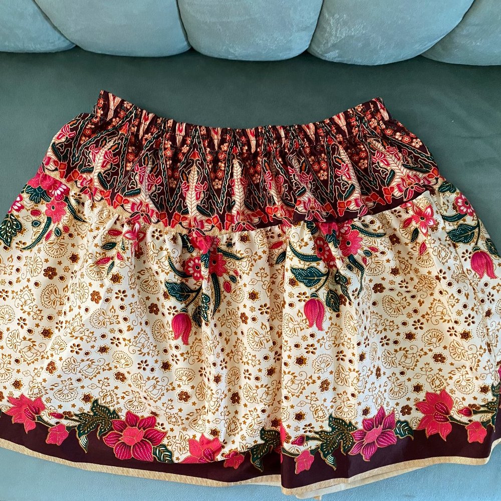 Custom Made Batik Mini Skirt